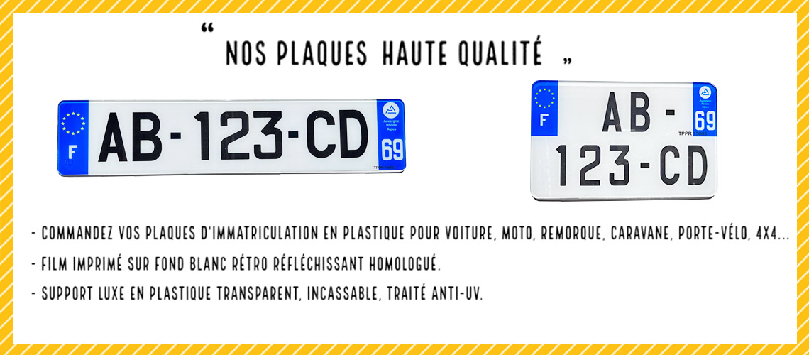 Achetez vos supports de plaque d'immatriculation sur